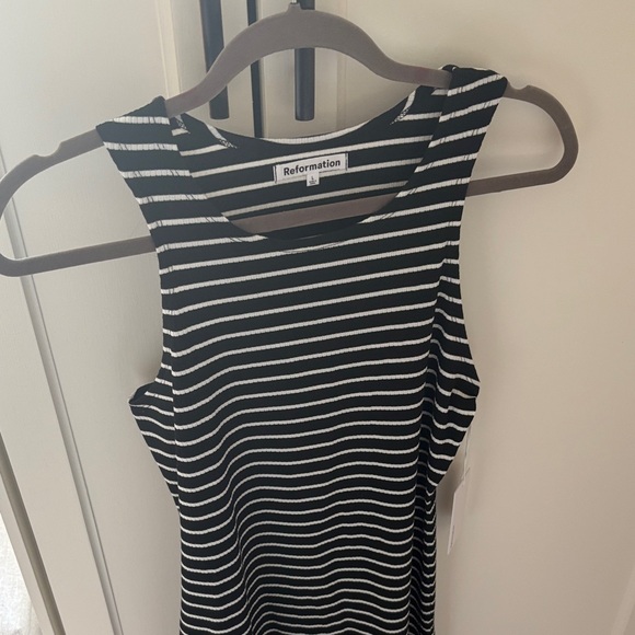 Reformation Striped Black and White Mini Dress - Picture 3 of 4
